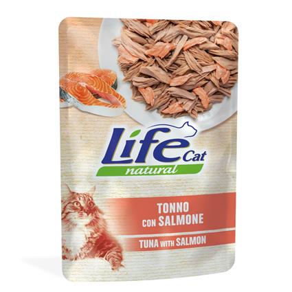 Life Cat Natural Adult 12 x 70 g - Pack económico - Atum com salmão