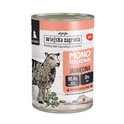 Wiejska Zagroda Dog 12 x 400 g - Puppy com cordeiro