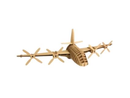 Troféu Avião De Papelão Para Montar - Megacréa - 18 X 20 X 28 Cm - Para Crianças - Cor