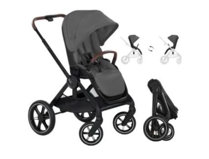 Carrinho WALK N CARE de alta qualidade, com assento reversível e regulável em altura da Hauck, até 22 kg Cinza escuro