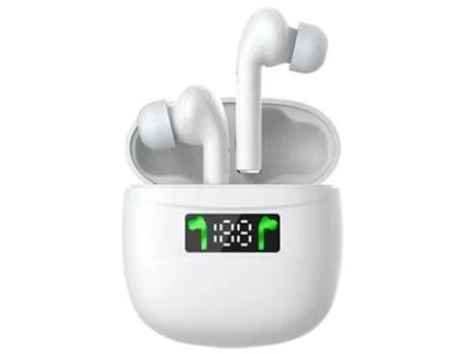Auriculares YEMAESRE Versão Led Toque Inteligente Carregamento Rápido Type-C Redução YEMAESRE Tecido Bluetooth Branco