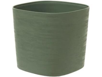 Pote com reserva de água - GARDEN ID Respect - Verdigris 40 x 40 cm - 100 lixo doméstico - 100 reciclável - Superfície estruturada.