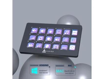 Console painel controlador desktop auxiliar teclas de atalho programáveis ??preto AJAZZ AKP153E