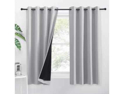 Cortinado FITAGS Occultants Gris Argenté Prateado (140x160cm)