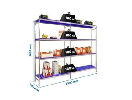 Estante Metálica Simoninox Initial 4pp/1600x3290x500