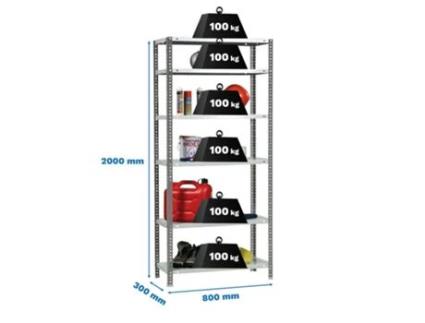 Estante Metálica Comfort Mini 6/300 Antracite/branco
