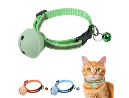 Localizador GPS para animais de estimação, coleira antiperdida para gatos e cães, verde