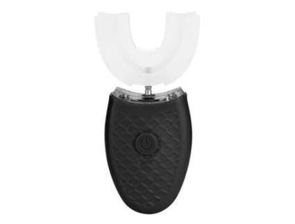 PARA Escova De Dentes Elétrica Em Forma De U De Silicone Ultrassônico - Preto TBEST