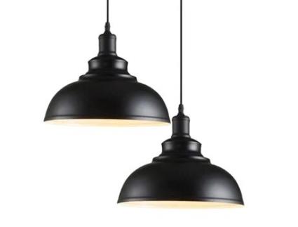 Luminária Suspensa Industrial E27 29cm, Lustre Retro para Cozinha e Sala