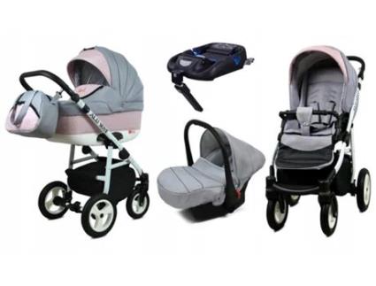 Carrinho de Bebé Multifuncional BABYLUX ALU WAY 2 Em 1 – Sweet pink - Ajustável e dobrável Construção leve em alumínio - Reversibilidade - Acessórios