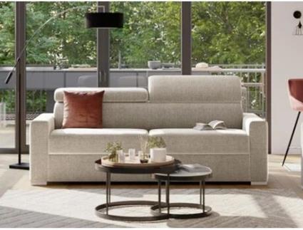 Sofá Cama DUNLOPILLO (216 x 94 x 100 Tamanho Cama: 160 - 179 cm - Veludo - Bege)