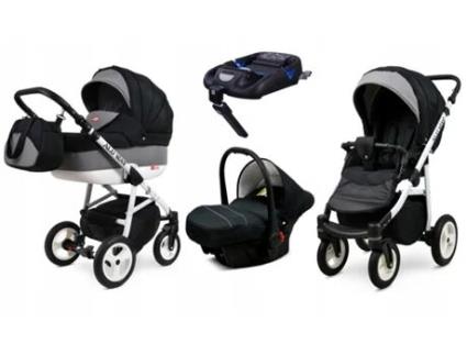 Carrinho de Bebé Multifuncional BABYLUX ALU WAY 2 Em 1 – Carbon - Ajustável e dobrável Construção leve em alumínio - Reversibilidade - Acessórios