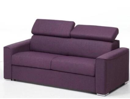 Sofá Cama DUNLOPILLO (196 x 94 x 100 Tamanho Cama: 140 - 159 cm - Veludo - Roxo)