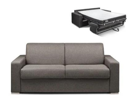 Sofá Cama DUNLOPILLO (194 x 94 x 85 Tamanho Cama: 140 - 159 cm - Veludo - Cinzento)