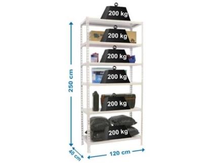 Simonclick Megaplus 6/400 2500 Branco/branco Prateleira Metálica