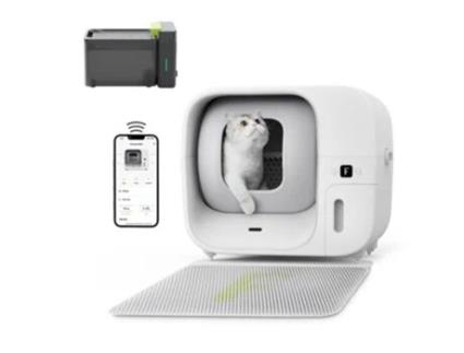 Caixa de Areia para Gatos com Embalagem Automática e Selagem FURBULOUS Operação Silenciosa Smart App +FURBULOUS Cube Automatic Pet Water Dispenser