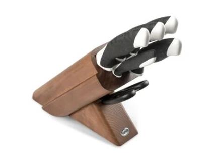 Bloco de Facas de Cozinha Sakura, Aço, Preto, 34x31x13 Cm, Sanelli