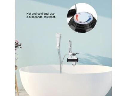 Dispensador instantâneo de água quente e fria, torneira de aquecimento, display de temperatura cabeça de chuveiro EU HB030 CUQUE