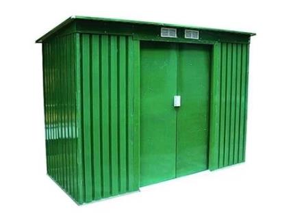 Casa de Placa Verde - BLINKY - Modelo Âmbar - Portas de Correr - Telhado de Saia Única