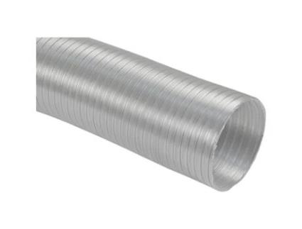 Tubo salida de humos de alumínio blanco extensible de 110 x 5 m