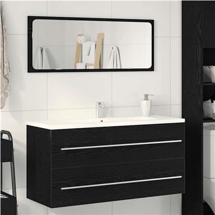 vidaXL Móvel para lavatório derivados de madeira carvalho preto