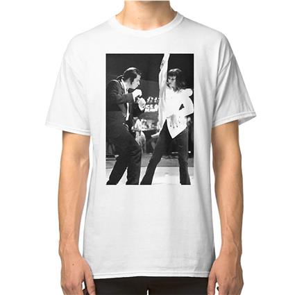 RockShark CAMISETA DE DANÇA PULP FICTION Branco L