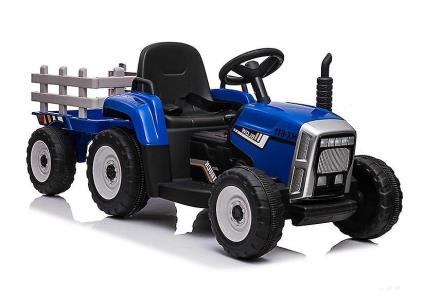 Viking Choice Trator elétrico ride-on – Azul – Com reboque