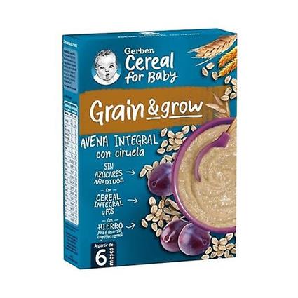Gerber Organic Porridge Oats and Plums 6m + 250 g