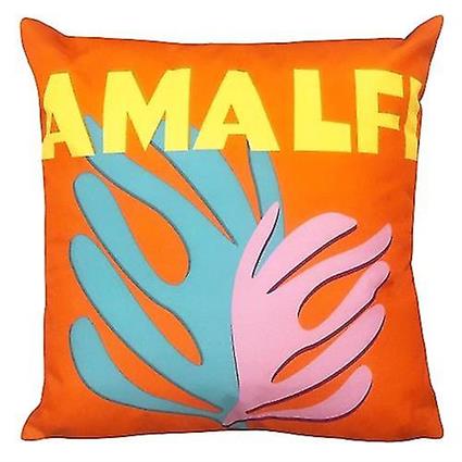 Furn Amalfi Capa Almofada Exterior Laranja/amarelo/azul 43cm x 43cm