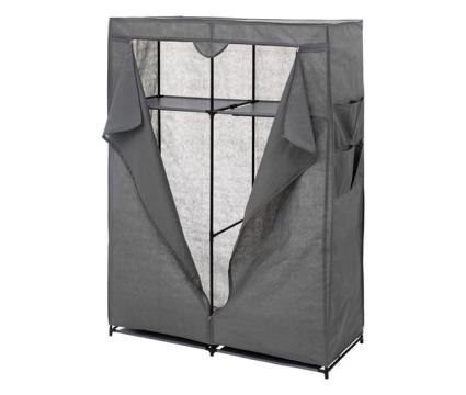 Armário auxiliar em tecido com prateleiras e bolsos