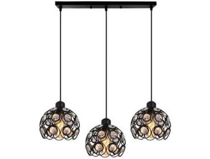 Lustre Moderno de Cristal, Luminária E27 para Quarto e Restaurante