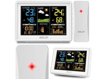 Estação Meteorológica Bd-907 Branca Com Display Digital Moderno