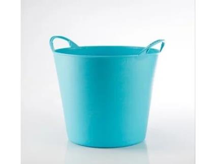 Cesto de Plástico para Jardim 26L. Tampa Azul26Azul PLASVIDAVI