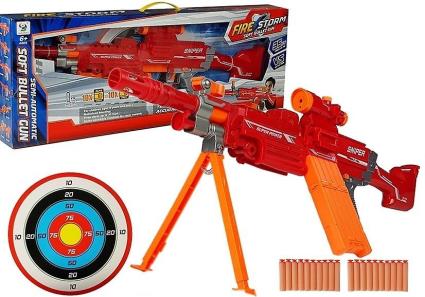 Viking Choice NERF arma Sniper vermelho com 20 dardos de espuma e prática de alvo