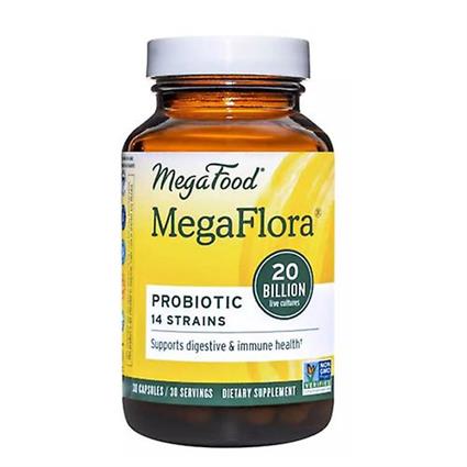 MegaFood MegaFlora Probiótico, 30 Caps (Pacote de 1)