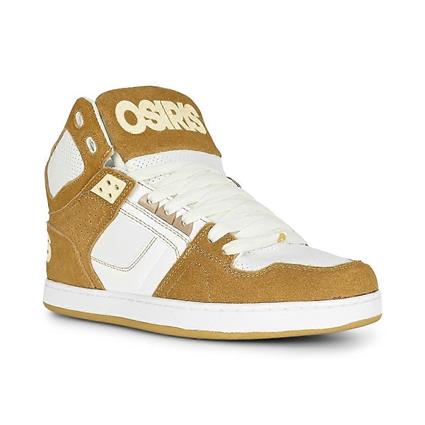 Sapatos de Cano Alto Osiris NYC 83 CLK - Marrom Lt. / Branco / Branco Brown UK 9 / EU 43