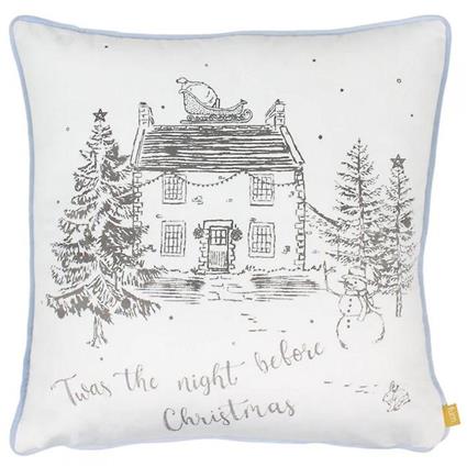 Capa da almofada de Natal furn midwinter Branco/cinza One Size