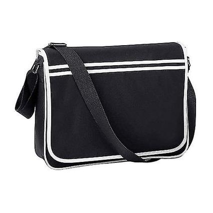 Bagbase Saco Retro Messenger Preto/branco One Size