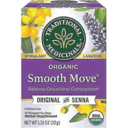 Traditional Medicinals Organic Smooth Move, Chá de Ervas para Alívio da Constipação, 16 Ea