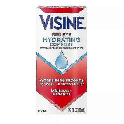 Colírio Visine Red Eye Hydrating Comfort, 0.5 Fl Oz