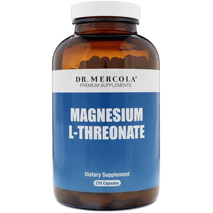Dr. Mercola, L-treonato de magnésio, 270 cápsulas