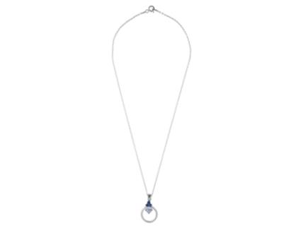 Gargantilha de prata esterlina Clow azul Swarovski PLATA ÚNICA