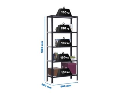 Simonhome Click Mini 5/300 Prateleira Antracite/branca