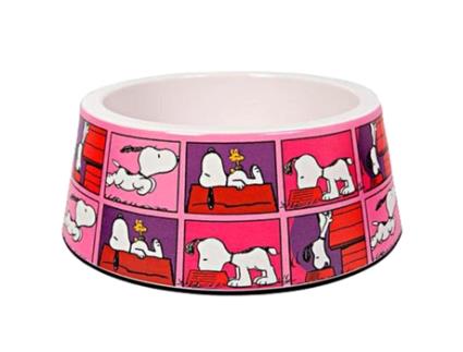 Tigela para Cachorro ZOOZ PETS Snoopy Filme Colorida Rosa