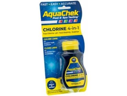 Aquacheck NC PISCINAS Chlorine 4 em 1 50 Tiras