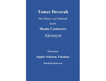 Livro Tomer Devorah - Die Palme von Deborah de Rabbi Moshe Cordovero Akronym (Inglês)