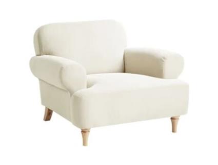 Poltrona Beliani Kiberg De Poliéster Creme 103x98x83