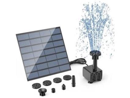 Fonte Solar Exterior - GOTOSEEU - 1,4W - 6 Bocais - Jardim, Lagoas, Piscinas, Pátio GOTOSEEU
