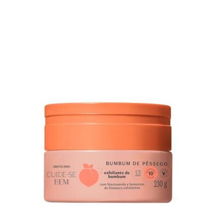 O Boticário Cuide-se Bem Pessegura Creme Esfoliante de Bumbum de Pêssego 230g