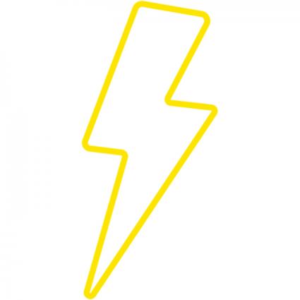 Led Sign 40 Bolt (yellow)